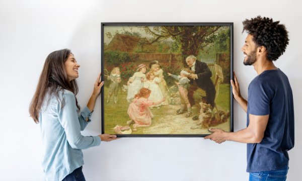 絵画、額縁、フレデリック・モーガン、英国、油彩画家、アンティーク、美術品、複製画 次の芸術家によるアート作品： Frederick Morgan