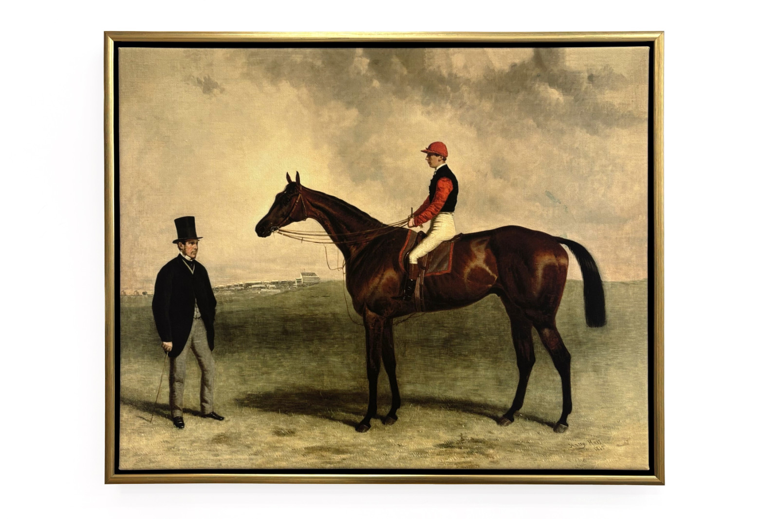 グラディエーター、ハリーグリムショーと彼の飼い主、フレデリックデラグランジュ伯爵、1865年 - Harry Hall
