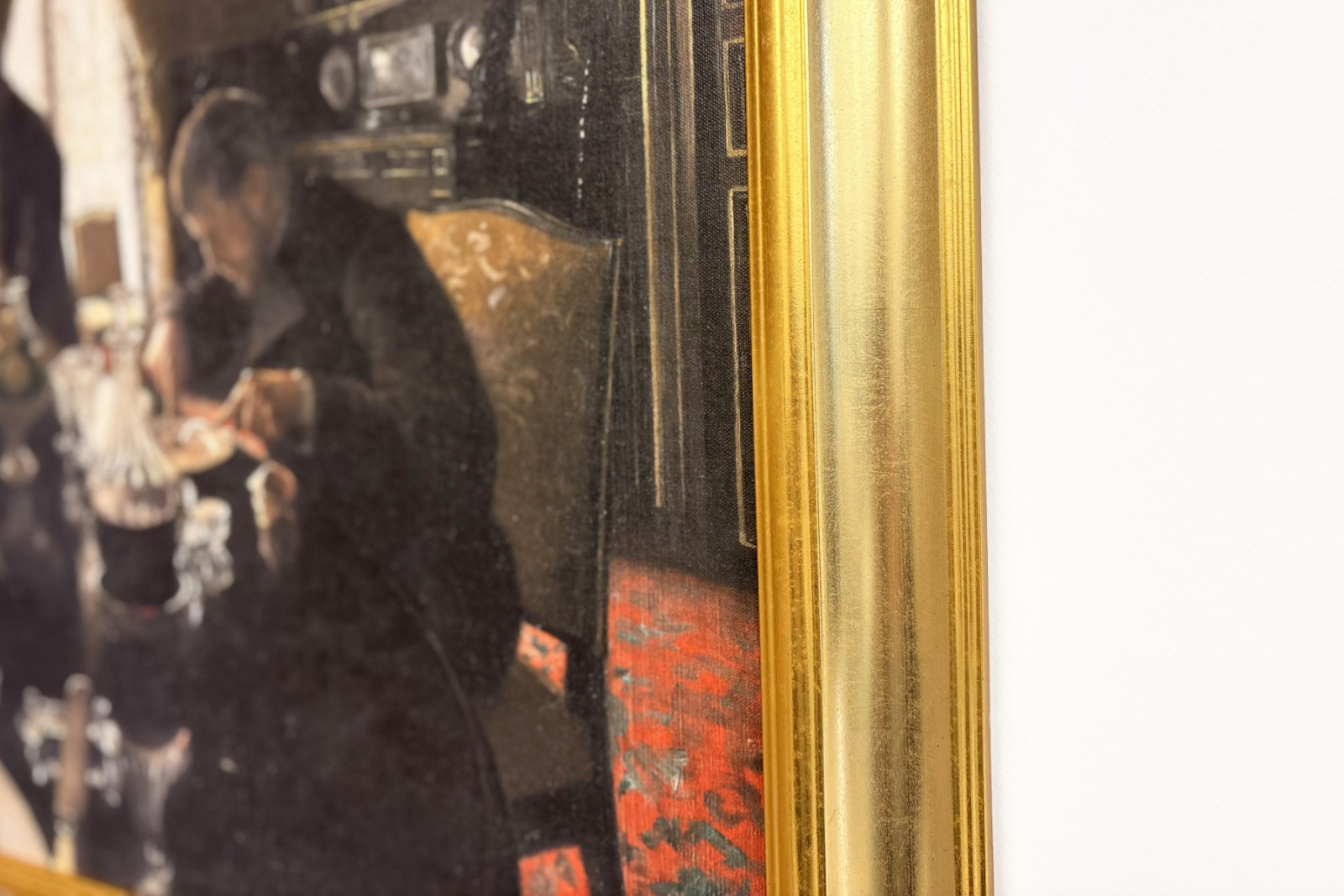 食堂 - カイユボット一家の家、ミロメスニル通りでの夕食（油彩・カンヴァス） - Gustave Caillebotte