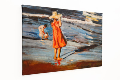 浜辺の子供たち、ホアキン・ソローリャによる絵画（1863-1923年）。1900年