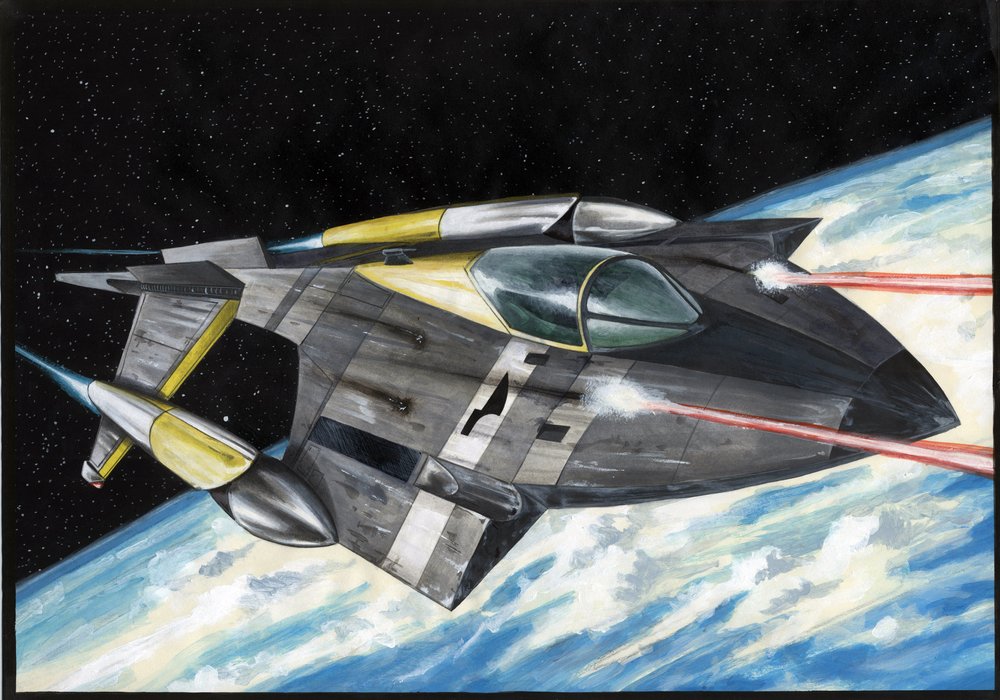空想科学小説のイラスト: 宇宙や宇宙を征服する宇宙船は、惑星地球に
