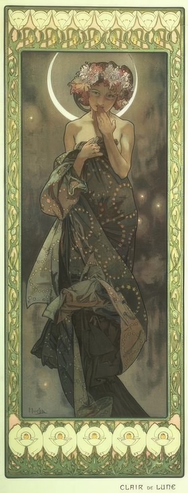 Alfonse Mucha アルフォンス・ミュシャ　額縁つきレプリカアート Alfonse Mucha アルフォンス・ミュシャ 額縁つきレプリカアート