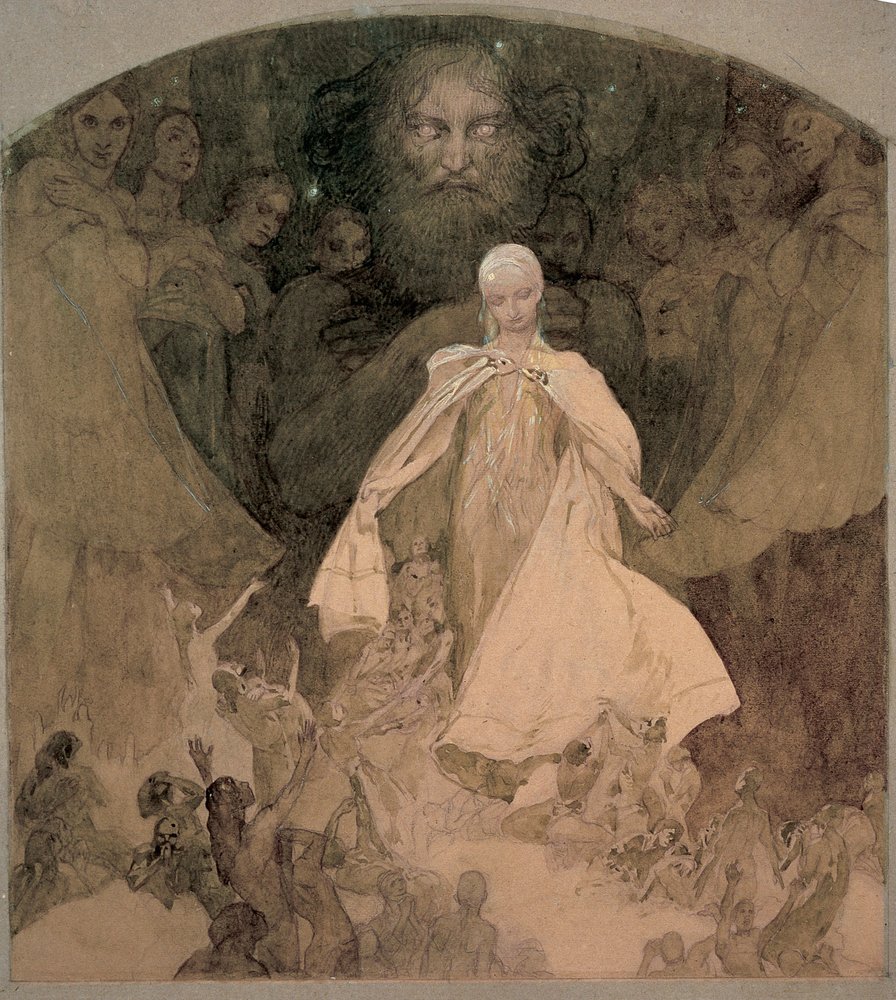L'age de la Sagesse - The Age of Wisdom のための習作 par Mucha