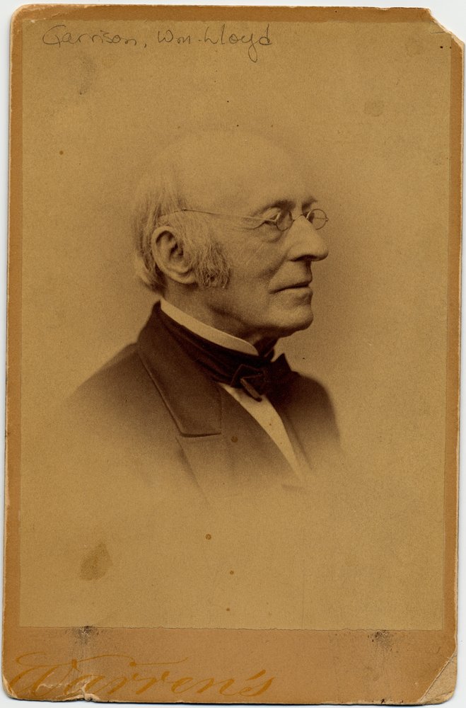 ウィリアムロイドギャリソン（1805-79）、アメリカの奴隷解放運動家、ジョージKウォーレンの写真、ボストン（アルブメン写真）