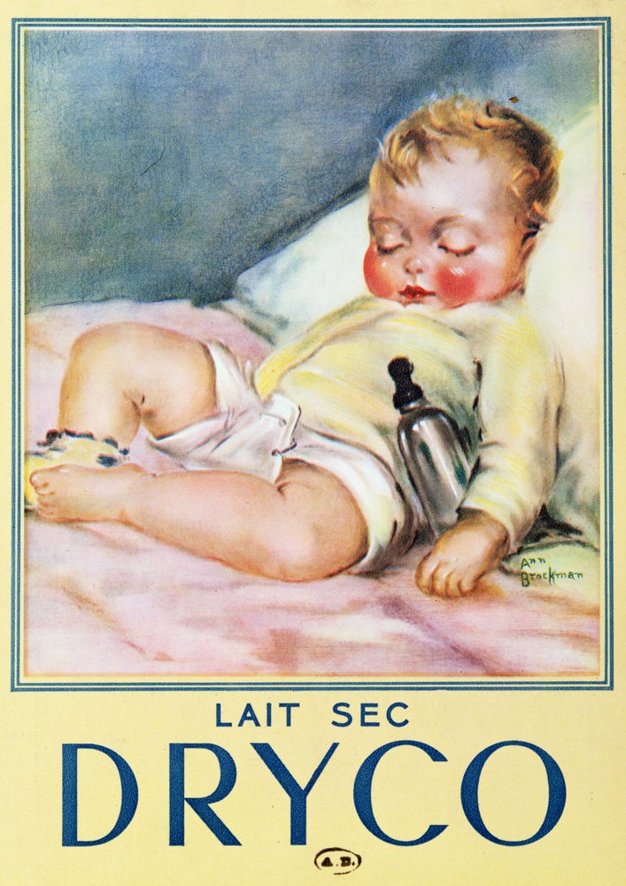 「Dryco」ドライミルクパウダーの広告、c.1935-40