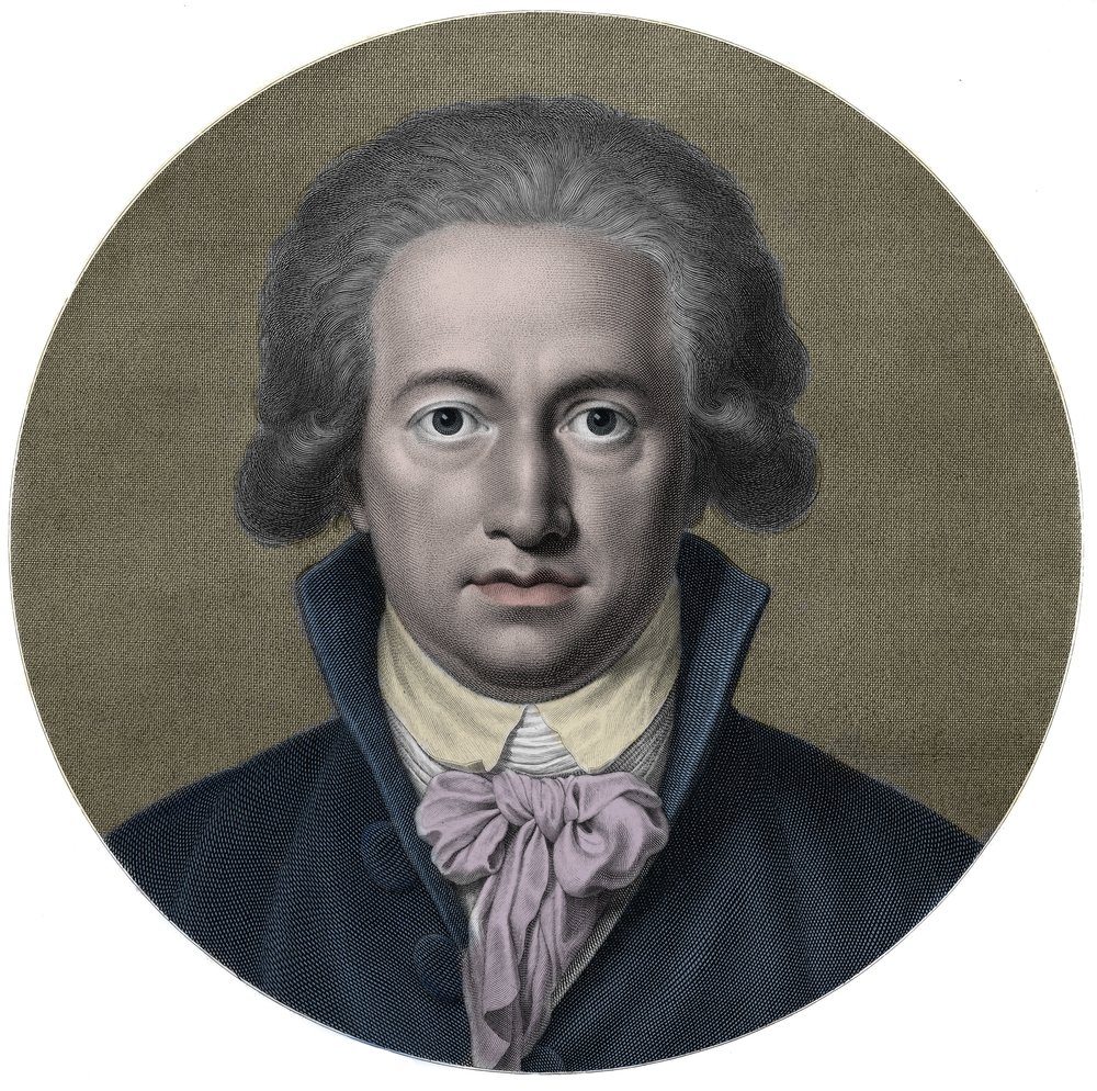 ヨハン・ヴォルフガング・フォン・ゲーテ（1749-1832）。ドイツの作家