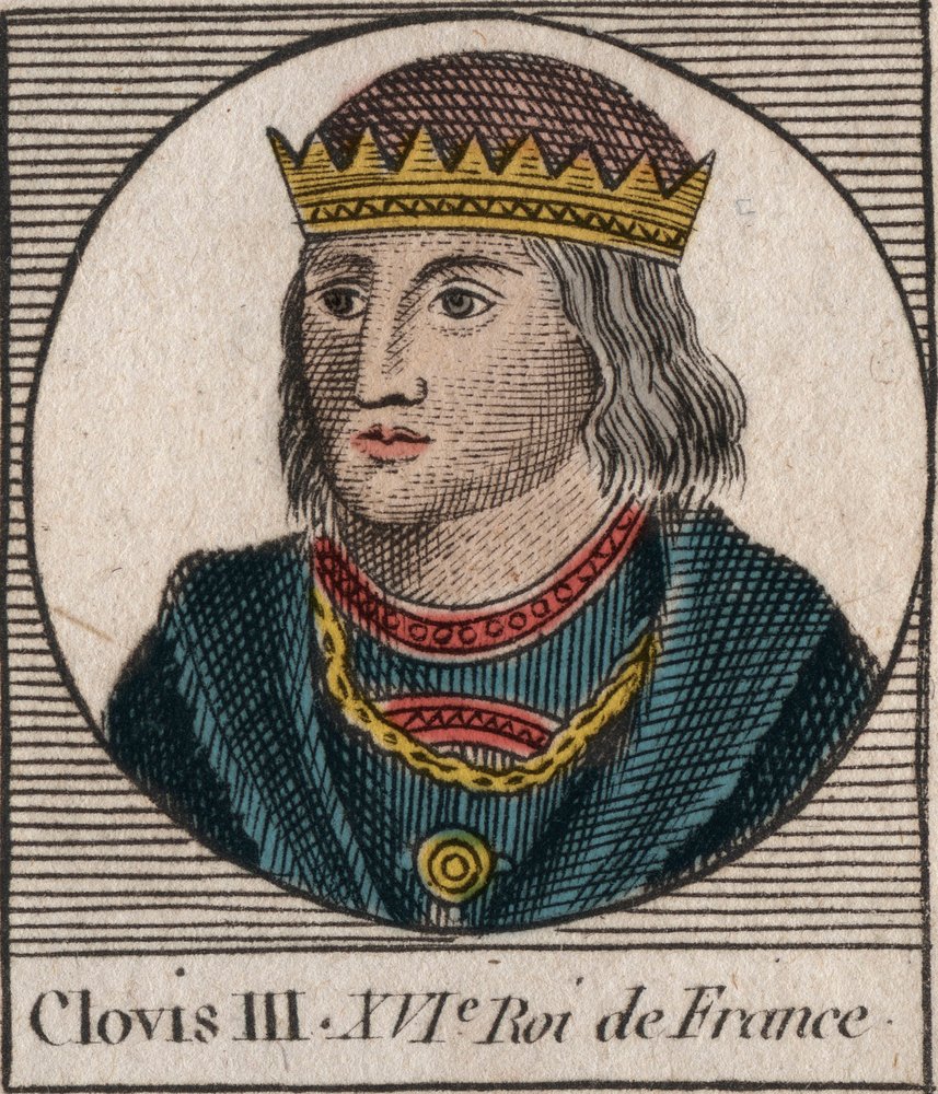 691年から695年までフランク王国の王であったクローヴィス3世の肖像