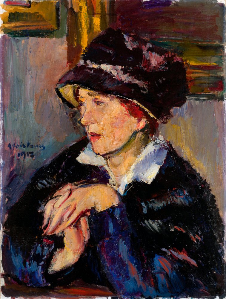 スペイン フアン ガルセス 黒い帽子の女 絵画 JUAN GARCES スペイン