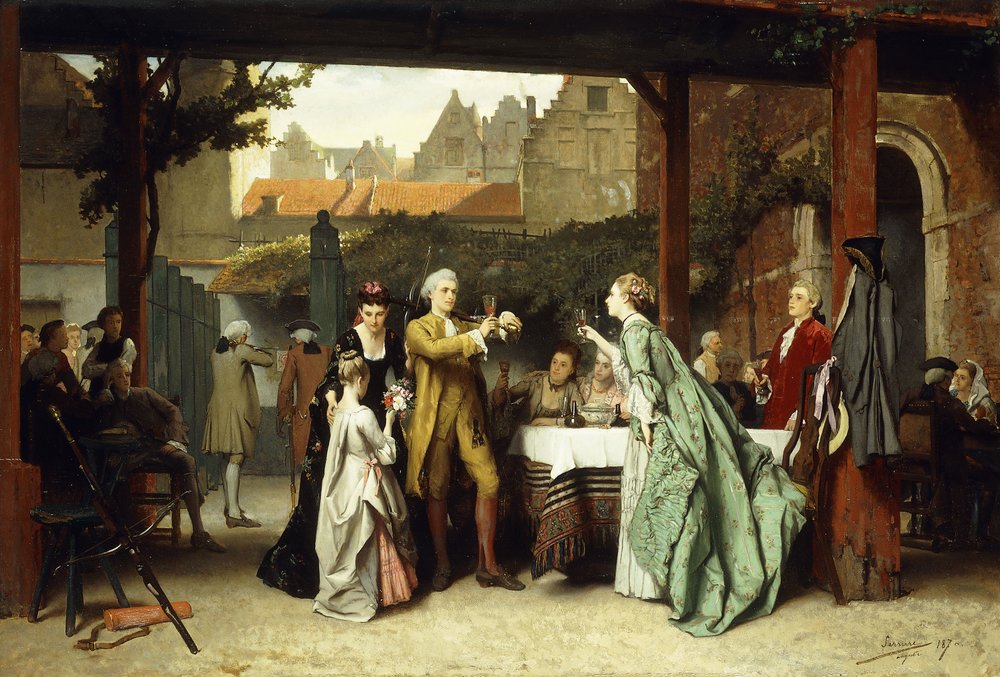 受賞者の乾杯、1870 作： オーギュスト・セルール
