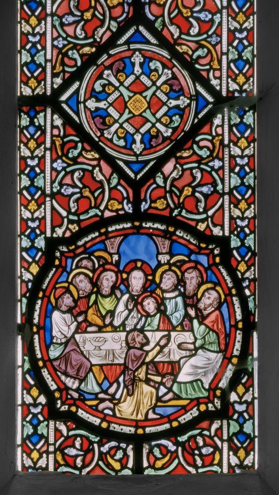 ケルト文様 ヴィンテージ ステンドグラス ケルズの書 キリスト 宗教