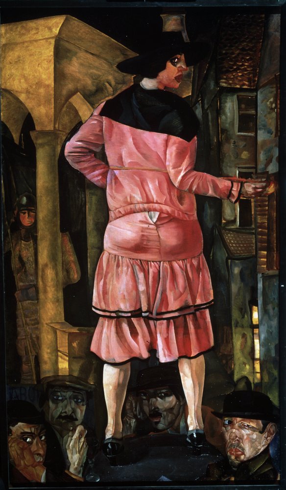 Erro  Political painting　エロ（フランスの画家）画集 ブロンドの通り (Street of the Blondes)。 パリ（フランス）の路上で