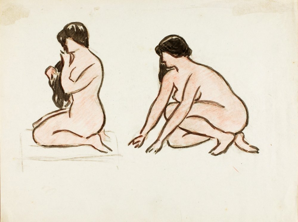 二人の女性のヌード 作： カール・ニューマン