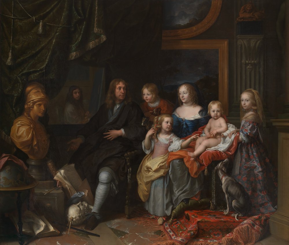 油絵　家族 Charles_Le_Brun_-