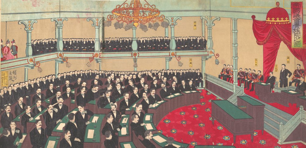 貴族院帝国議会のイラスト 帝国義界貴族院の図、1890.