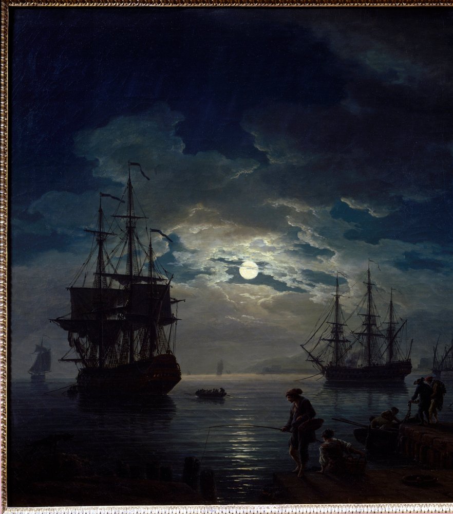 月明かりの釣り 港の夜景詳細ジョセフ・ヴェルネ(1714-1789)の