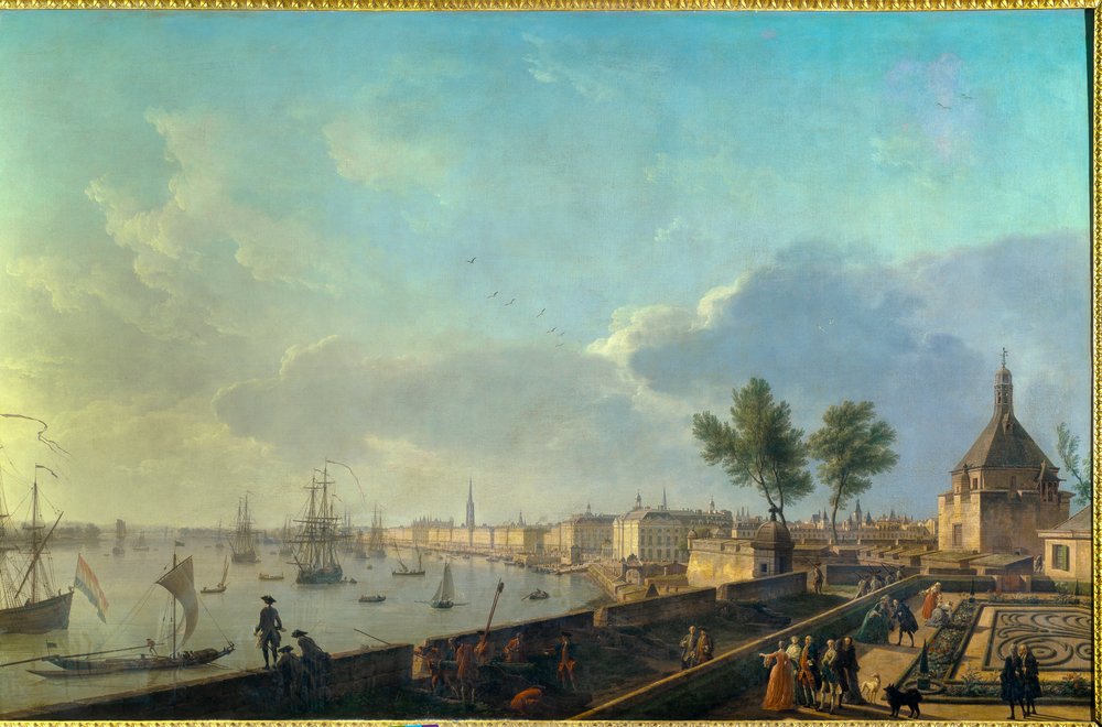 絵画 Port de ravenna ボルドーの港と城壁 ジョセフ・ヴェルネ（1714-1789）の絵画 18世紀