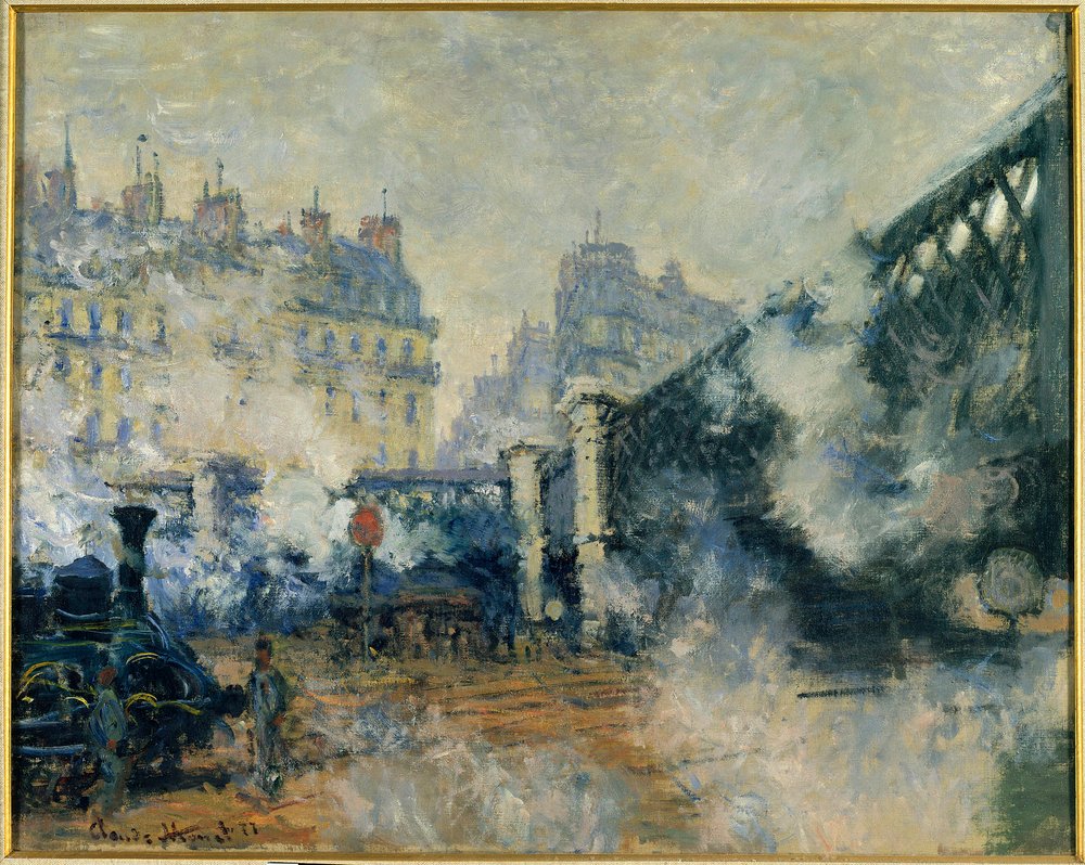 ホットセール 口コミ ヨーロッパ橋とサン・ラザール駅（サン・ラザール） クロード 絵画