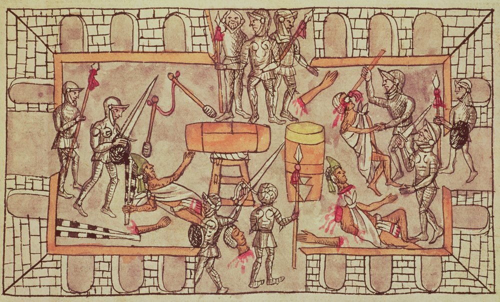 メキシコ絵画 メキシコ人の虐殺 | アートプリント