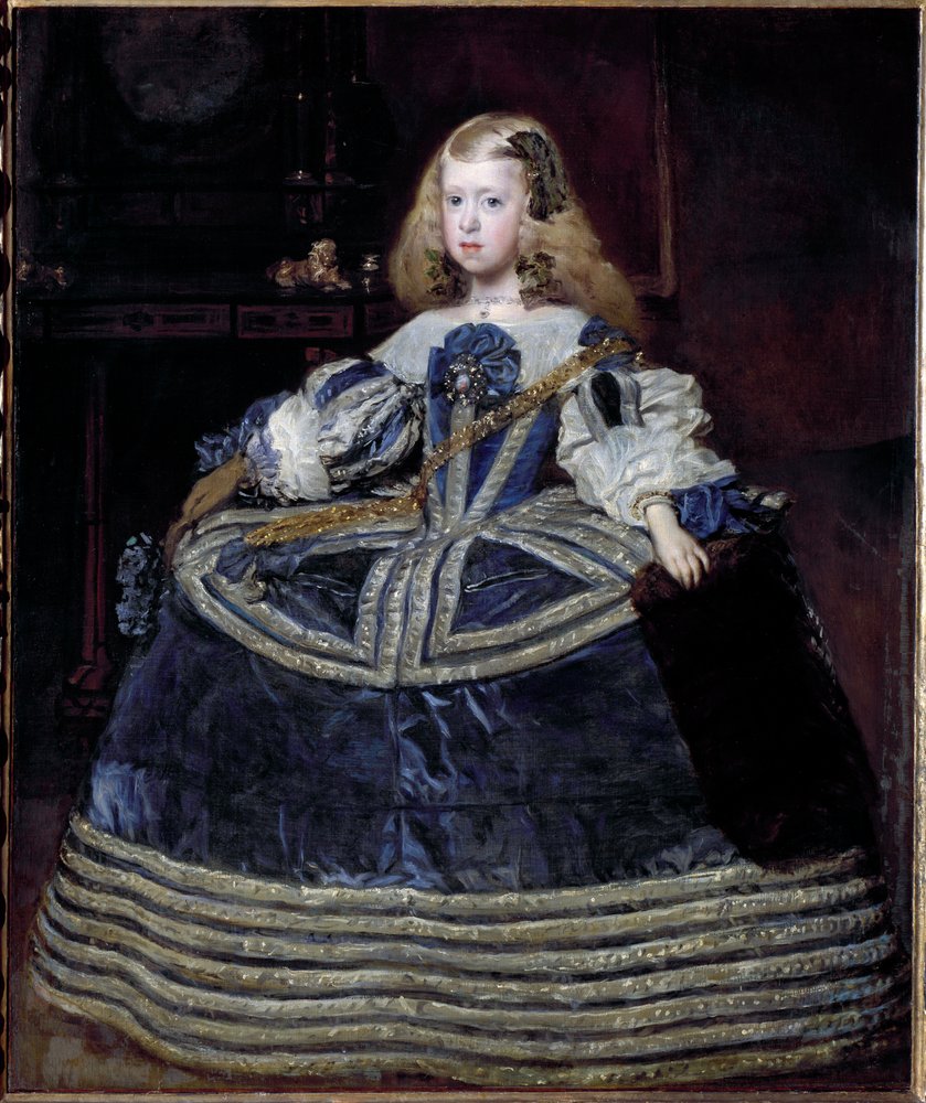 THEO MEIRE（テオ　マイエル）、バリの少女像、希少な額装用大判画集画 スペインのインファンタであり神聖ローマ帝国の女帝であったマガレット