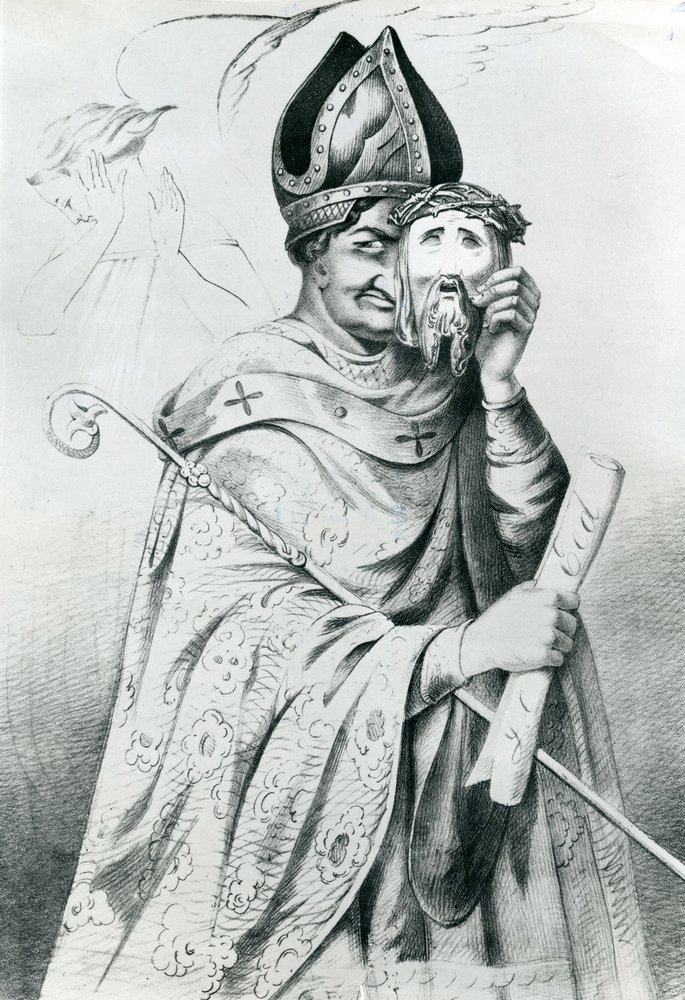 教皇ピウス9世（1792-1878）の風刺画