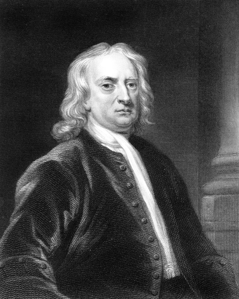 アイザックニュートン、イギリスの数学者、天文学者、物理学者、1818年。