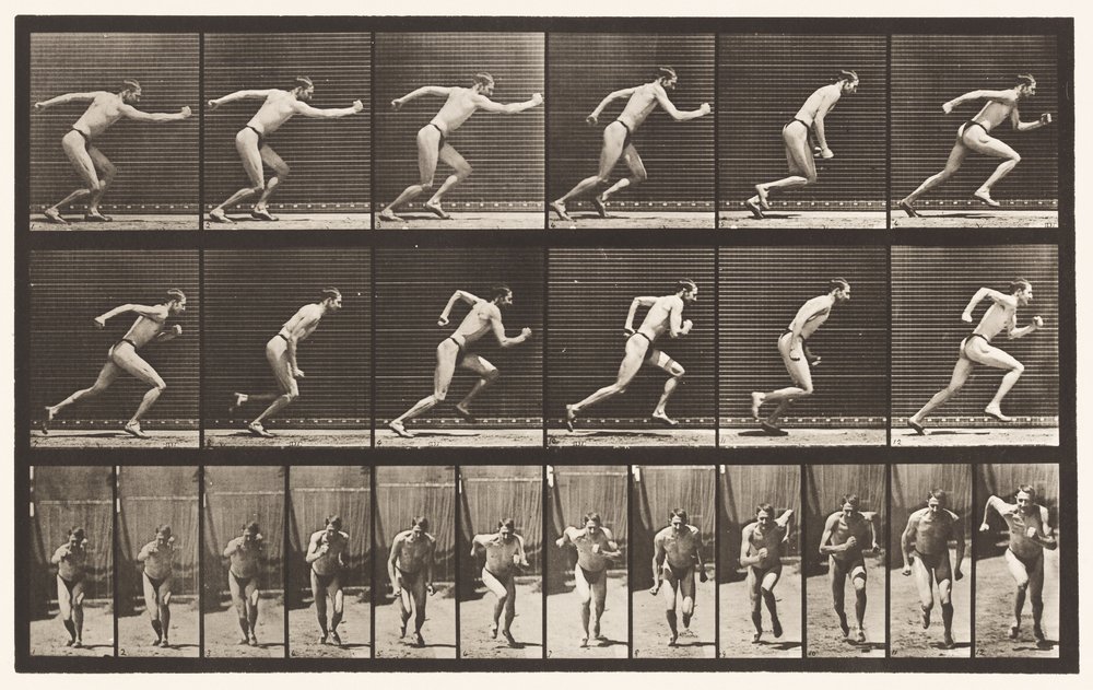 プレート59.ランニングの開始（靴） 作： エドワード・マイブリッジ