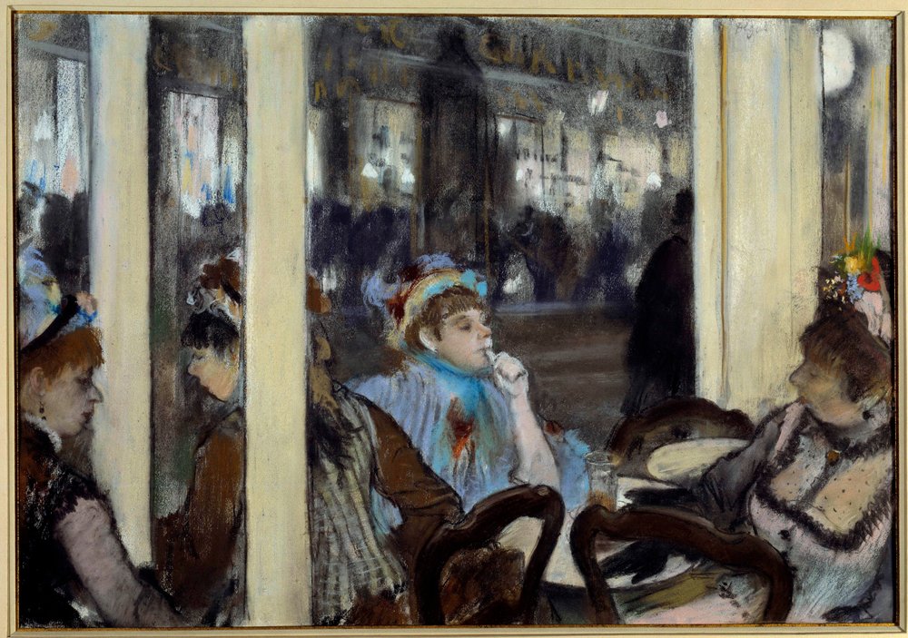 Femmes à la terrasse d'un cafe エドガー・ドガ（1834-1917）の