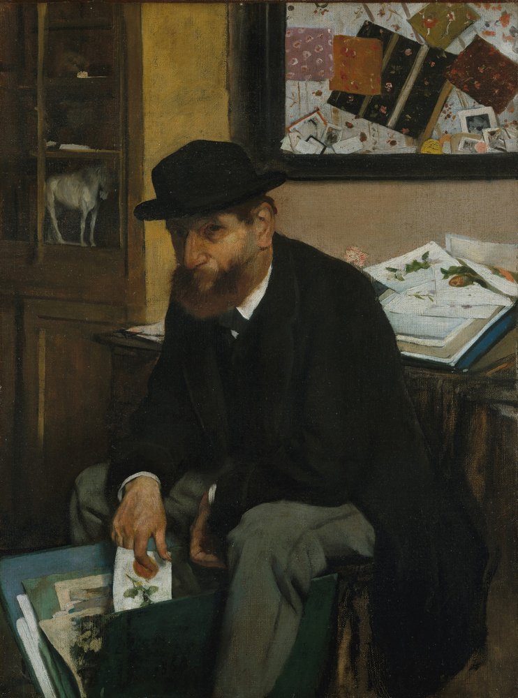 版画のコレクター、1866年。 作： エドガー・ドガ