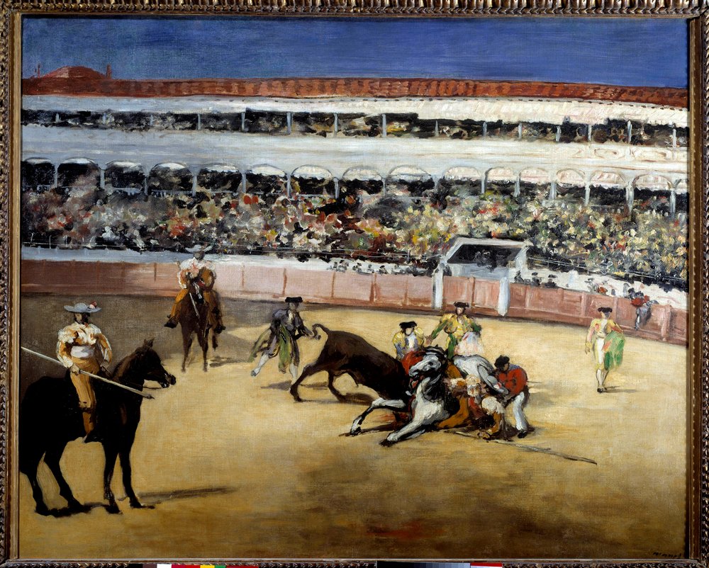闘牛。闘牛の様子を表現したもの。エドゥアール・マネ（1832-1883）の作品