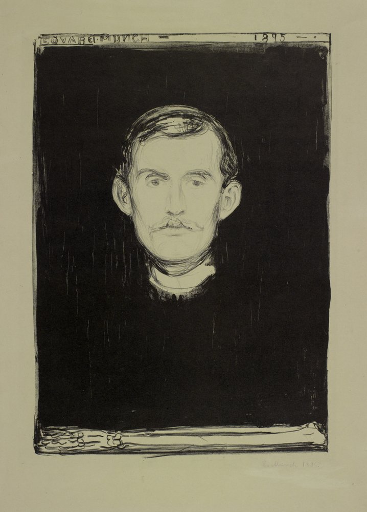 自画像 自画像、1895 | エドヴァルド・ムンク