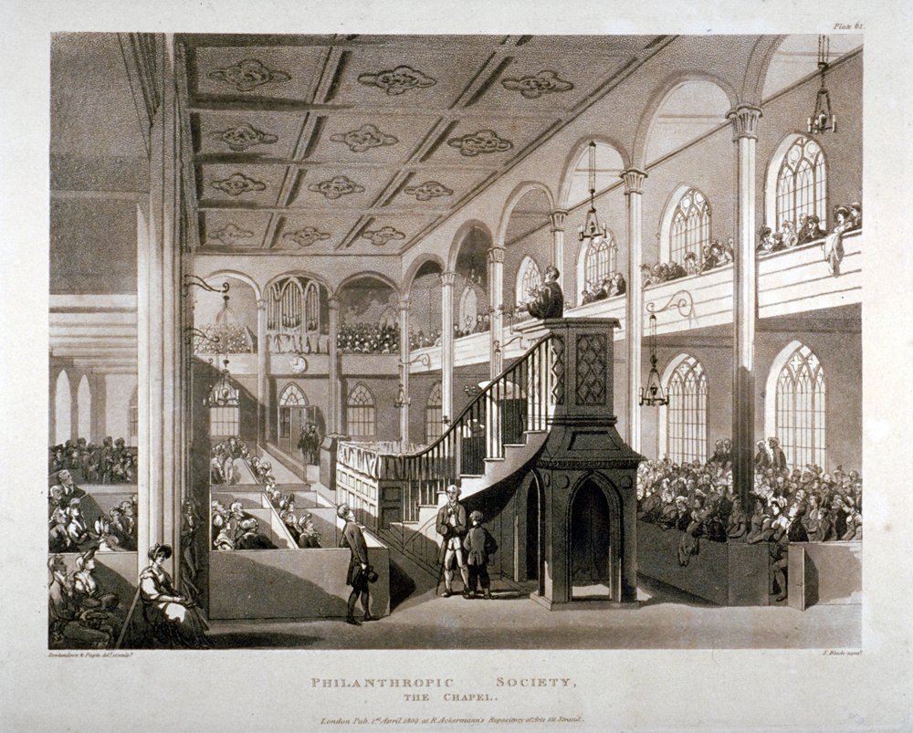 Philanthropic Society Institution Chapel、London Road、Southwark、London、1809 作： エドワードブラックバーン