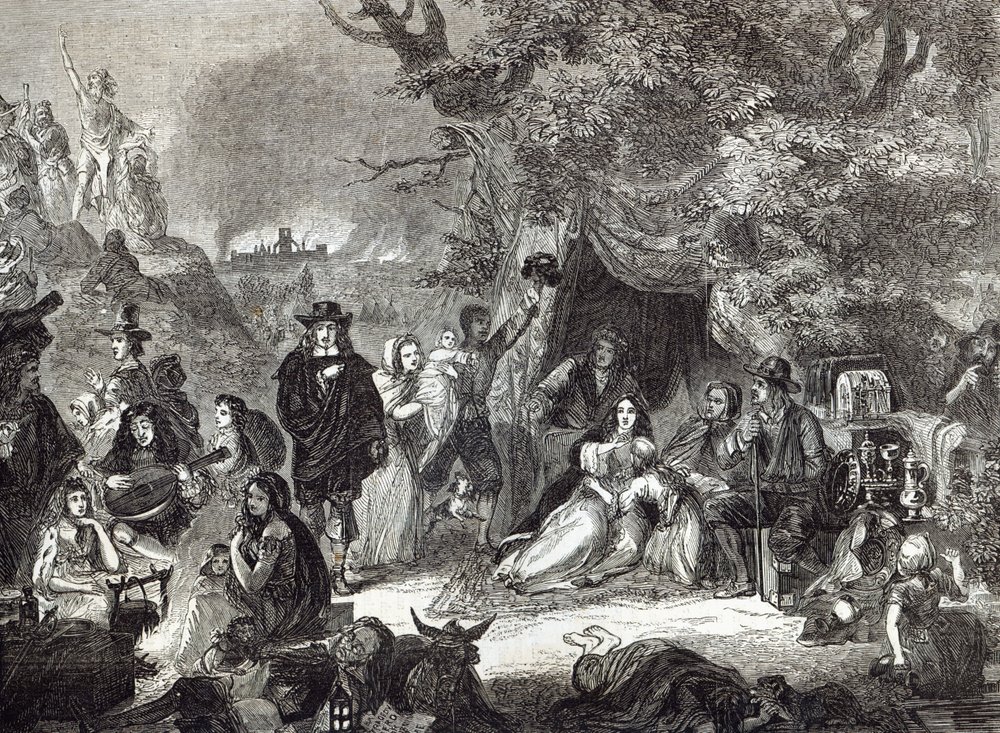 1666年のロンドン大火のハイゲートフィールズ