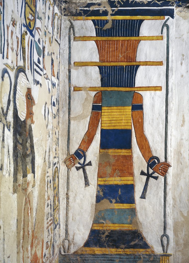Amazon.co.jp: ヴィンテージエジプトの人物画青い古代エジプトの