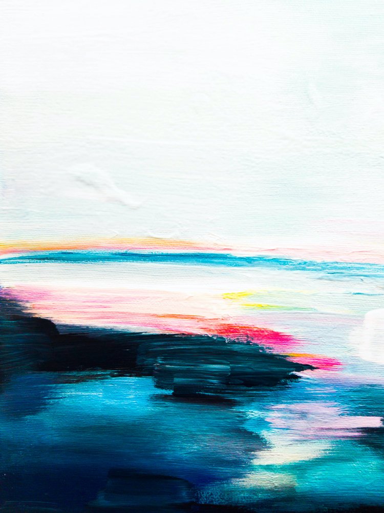海の波 抽象画 27✖️25 鮮やかな海の抽象画 | | アートプリント
