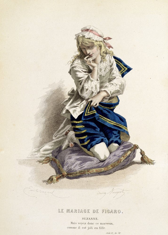 フィガロの結婚」のシュザンヌ - エミール・バヤール作画の「Oeuvres