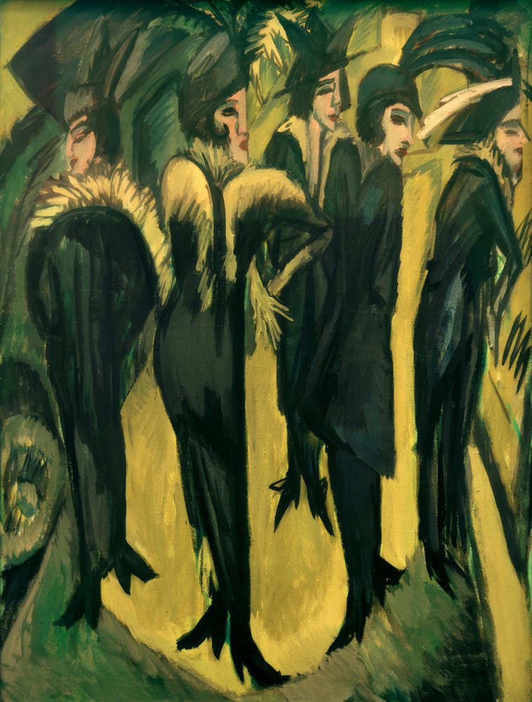 路上で5人の女性 | アートプリント