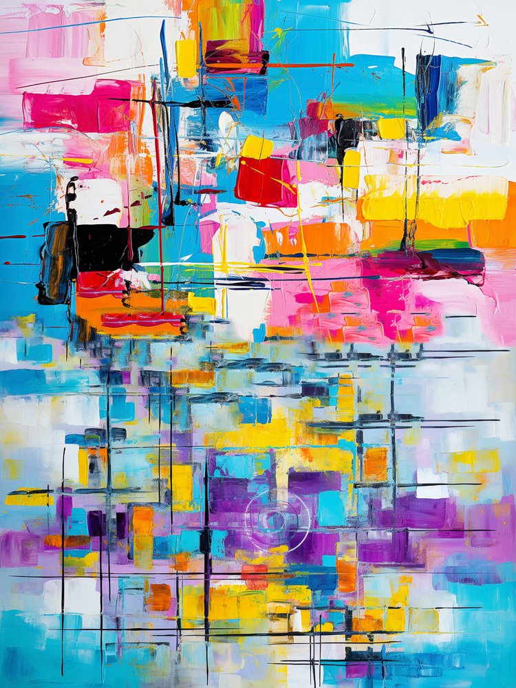 流動的な抽象芸術の絵画 フルカラー、ファインアートプリント