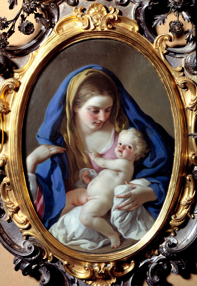 フランチェスコ・デ・ムラ（1696-1782）の「聖母子像」。18世紀の
