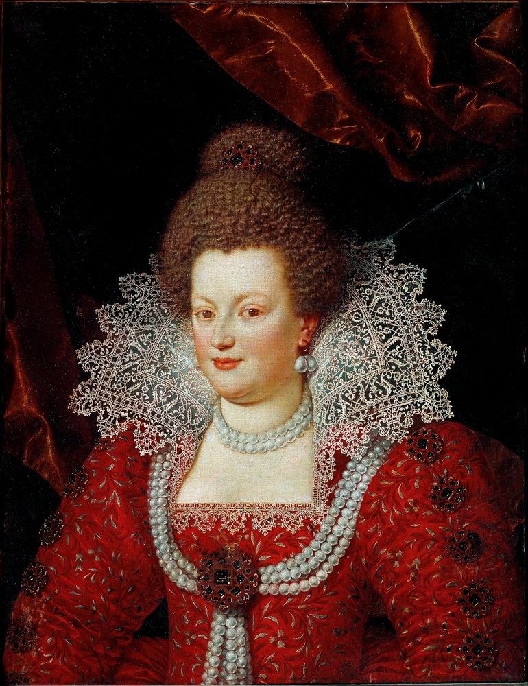 フランス王妃マリー・ド・メディシスの肖像」（1610年頃、油彩・キャンバス
