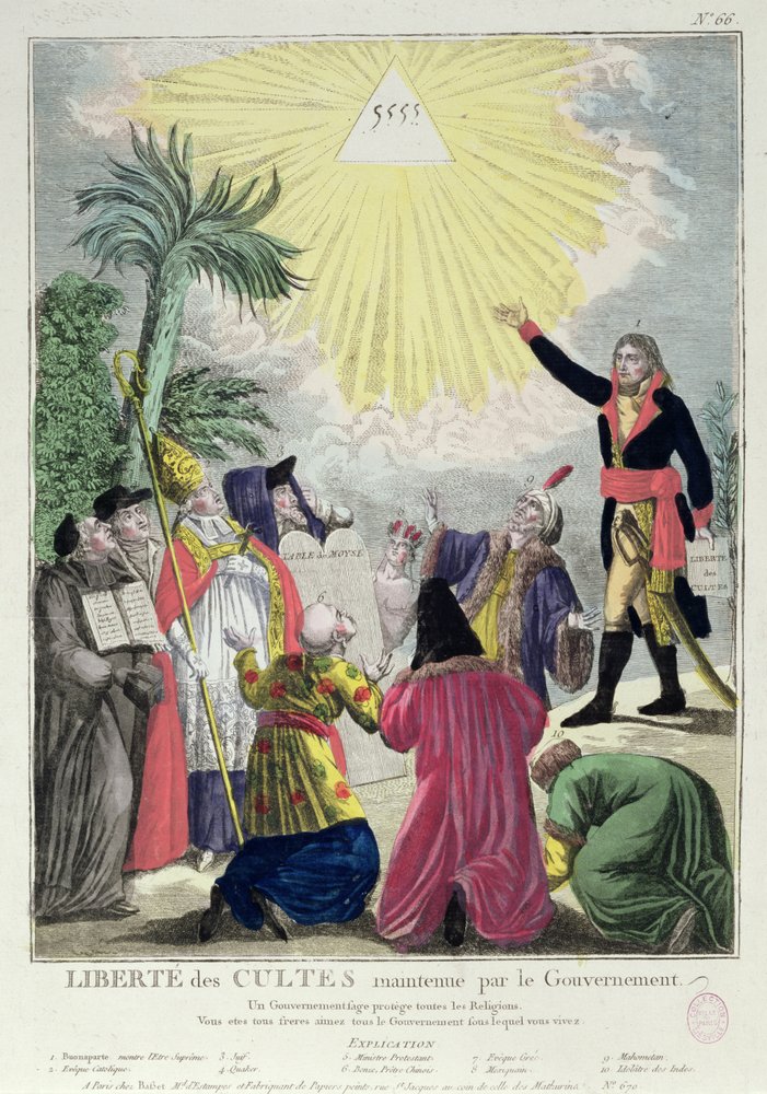 ナポレオンボナパルト（1769-1821）と教皇ピウス7世（1742-1823）1801