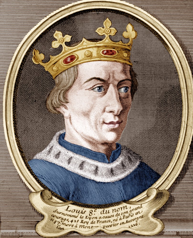 ルイ 8 世、フランス王 (カラー彫刻)