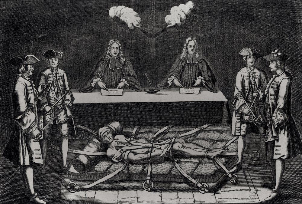 1757年3月2日、パリのシャトレで裁判官の前でロバート・フランソワ