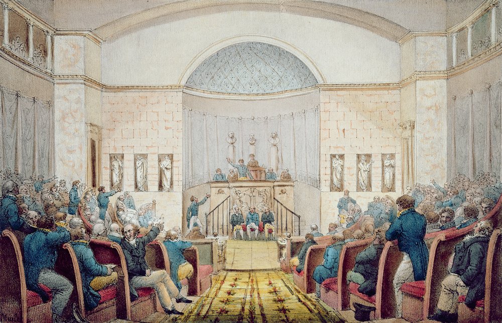 下院会議所、1820年 作： フランス語学校