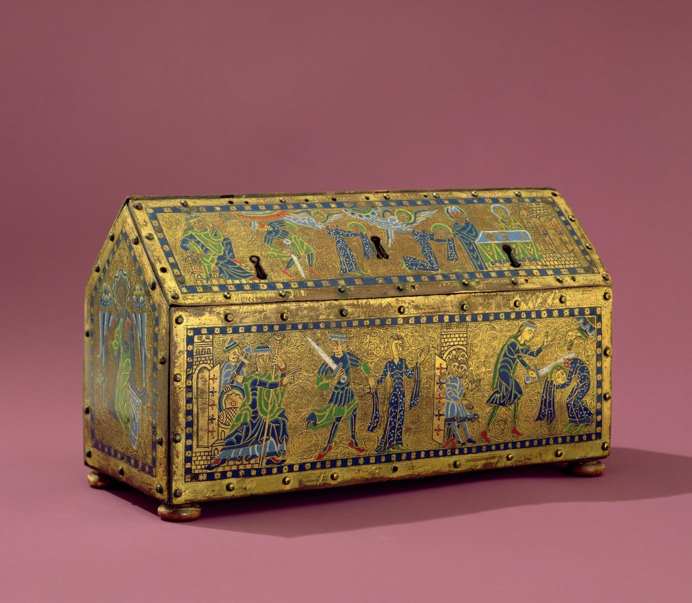 聖ヴァレリーの聖遺物箱、リモージュ、c.1170（銅とエナメル）