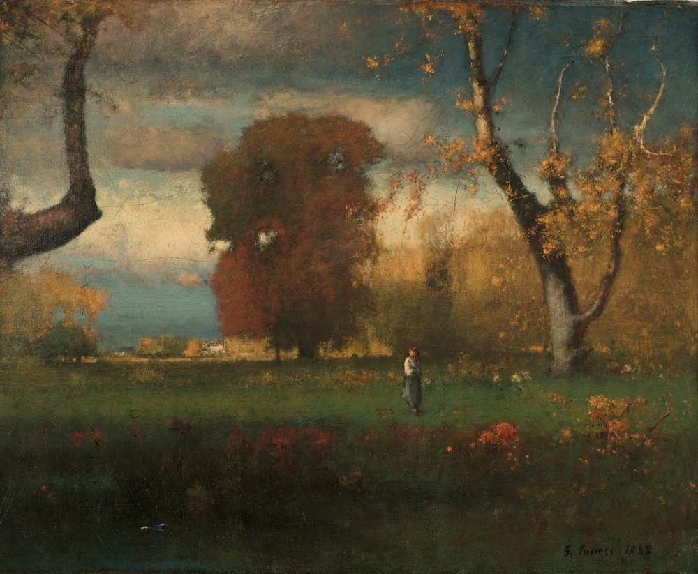 クラシックスタイル 絵画　風景 George_Inness_-_Landscape_-_(