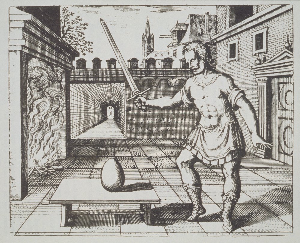 錬金術の寓話：19世紀後半に出版された魔法の歴史に描かれたマイケルマイヤー（1687）によるSrutinium Chymicumの哲学者の卵 作： ドイツ語学校