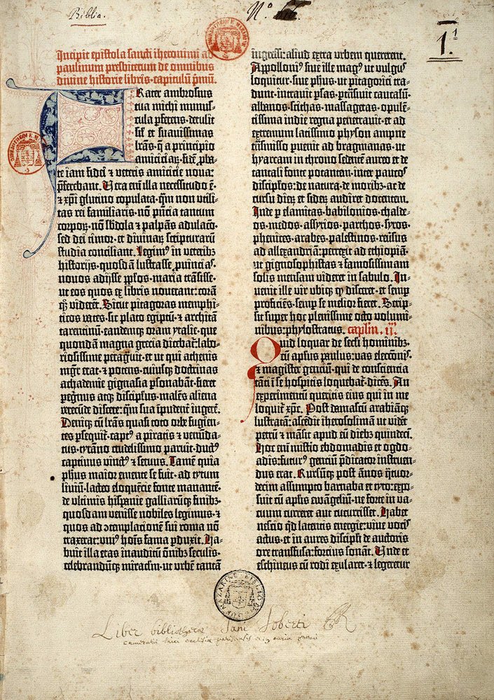 1452年から1454年にかけてマインツで作成されたグーテンベルクの
