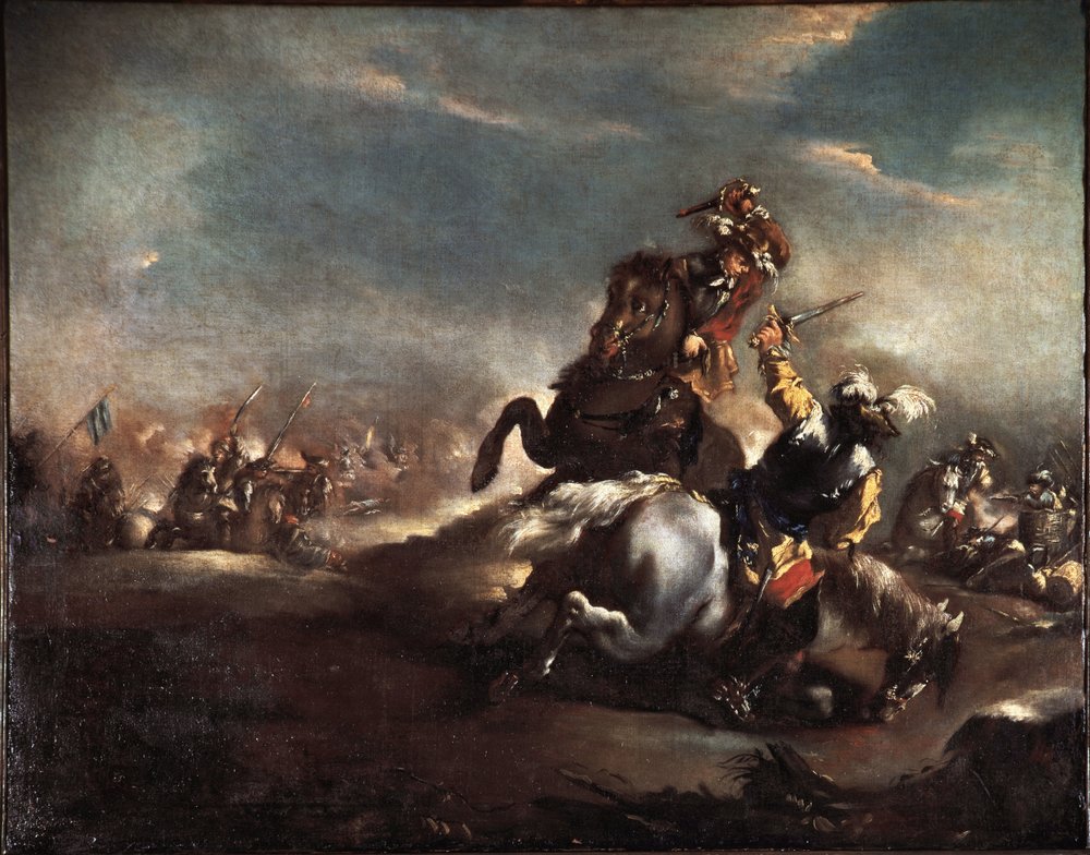 騎士の決闘」ジョヴァンニ・アントニオ・グアルディ（1699-1760