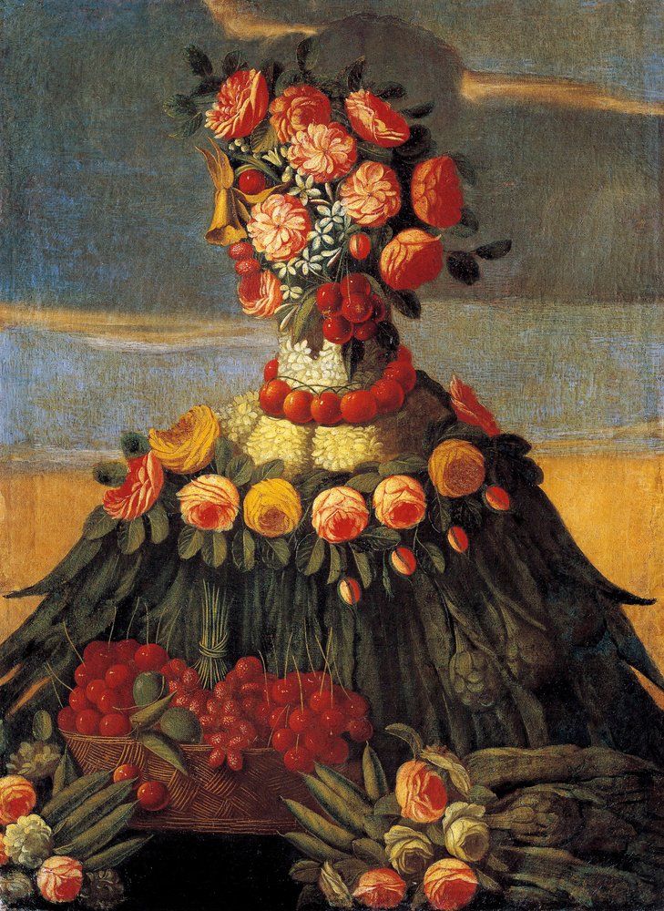 ジュゼッペ・アルチンボルド（Arcimboldi）の工房の春の絵