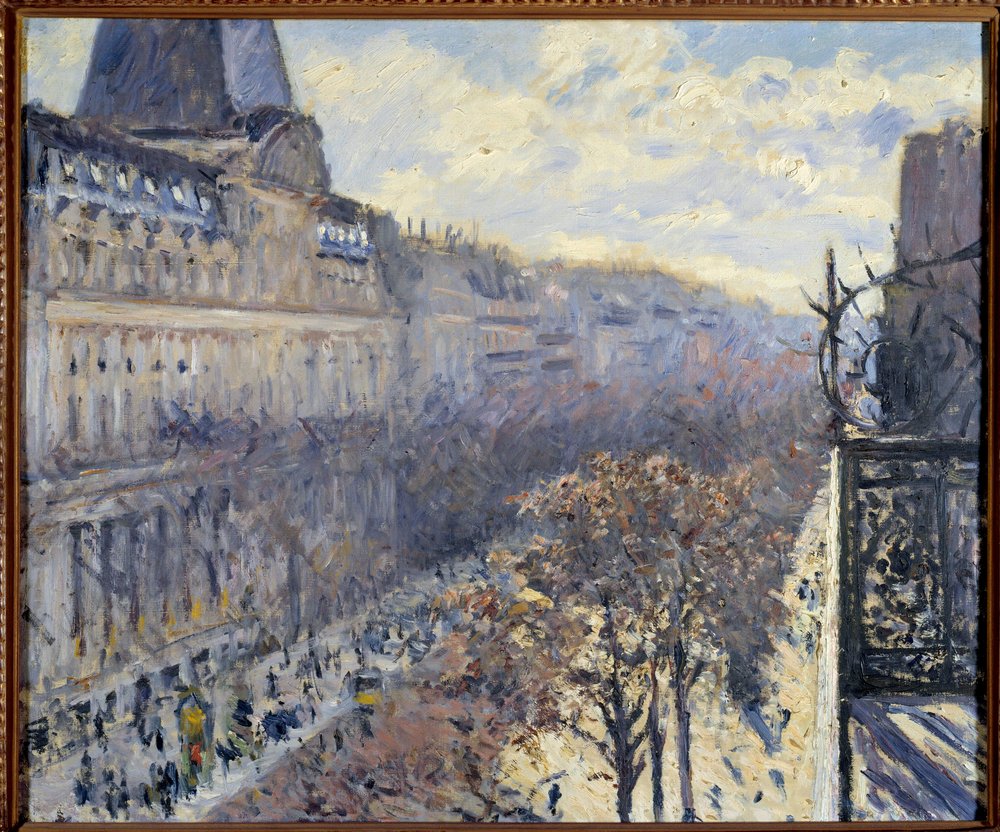 Les Italiens de Paris:パリのイタリア人/絵画 アート パリのイタリア人街の大通り ギュスターヴ・カイユボット（1848-1894